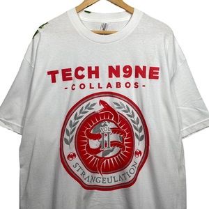 Y2K Tech Nine Strangeulation Graphic Rap / Music T-Shirt size XL